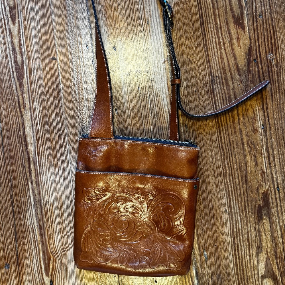 Patricia Nash Tooled Leather Crossbody Bag